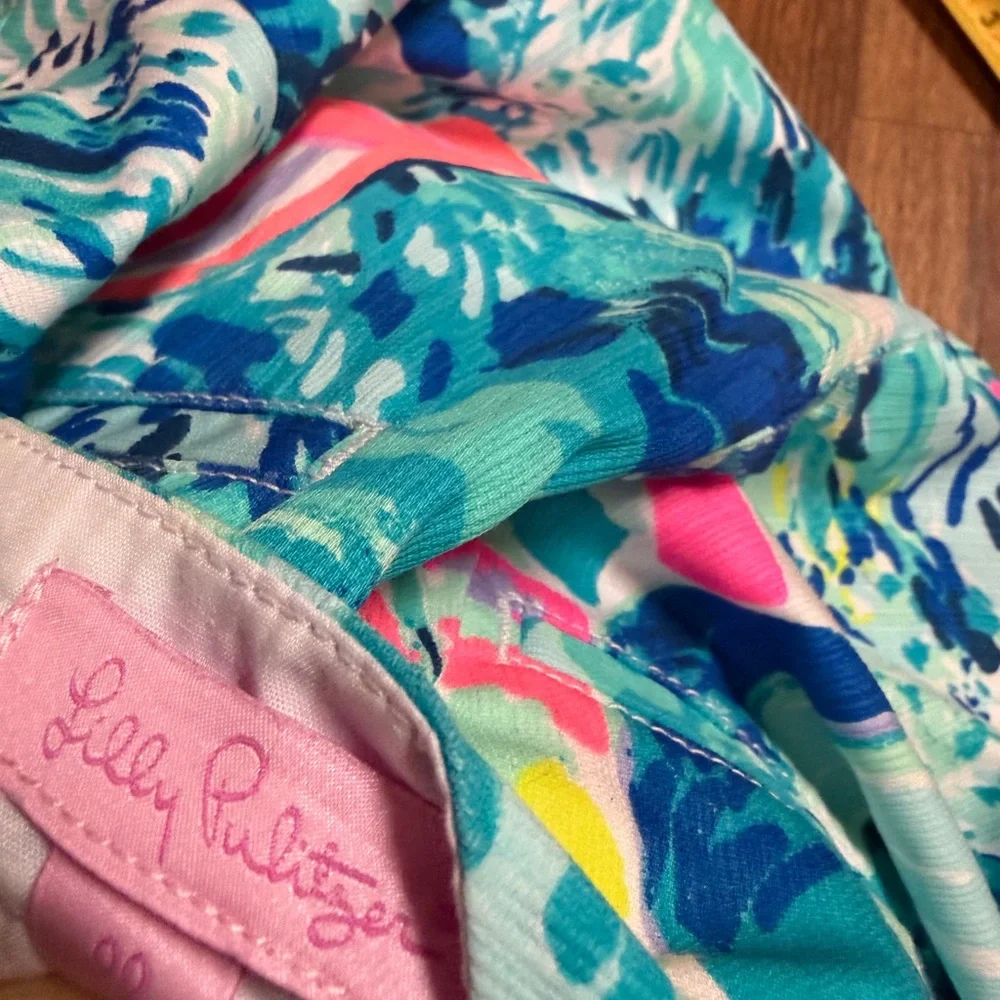 Lily Pulitzer Women's Sz  00Tennis Skort Pockets Scalloped Hem Stretch - Picture 8 of 8